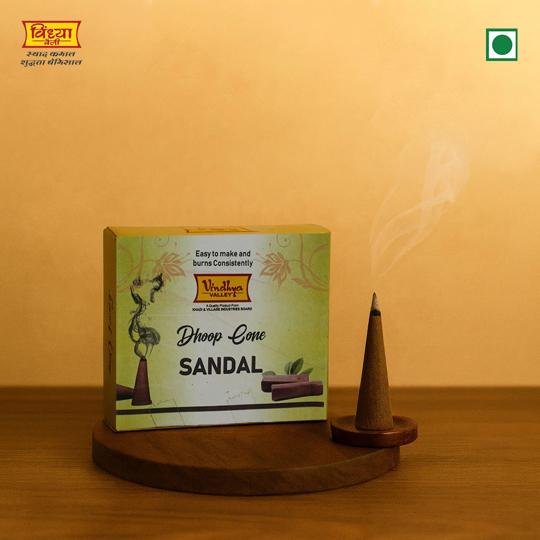 चंदन धूप शंकु – शांतिदायक और पवित्र सुगंध