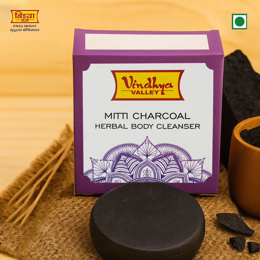 विंध्या वैली मिट्टी चारकोल हर्बल बॉडी क्लेंज़र