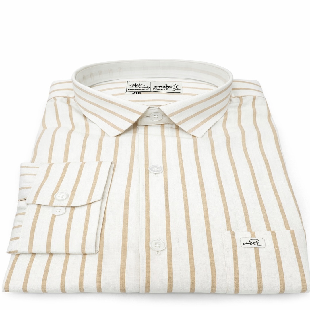 सूती लाइनिंग पुरुष फुल स्लीव्स शर्ट – औपचारिक उपयोग हेतु आरामदायक परिधान