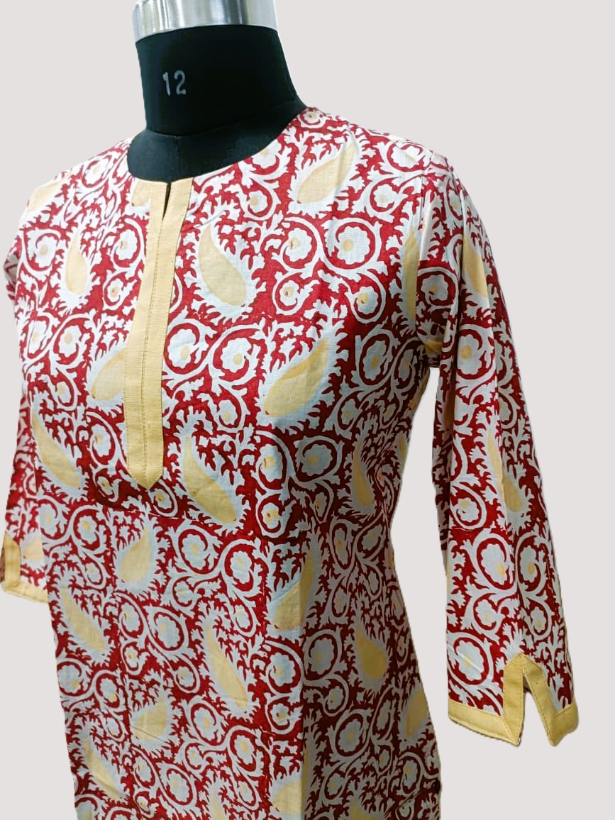 ब्लॉक प्रिंट महिला लॉन्ग कुर्ता – पारंपरिक सौंदर्य के साथ दैनिक उपयोगिता